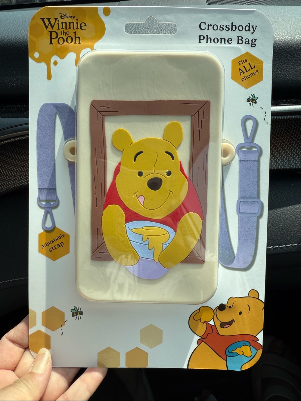 Disney Winnie the Pooh Crossbody Phone Bag in Cream, Yellow & Lavender